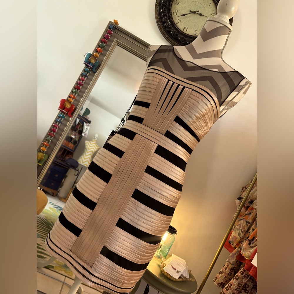 BCBGeneration Champagne piping Cocktail Dress🤩
NWT❤️